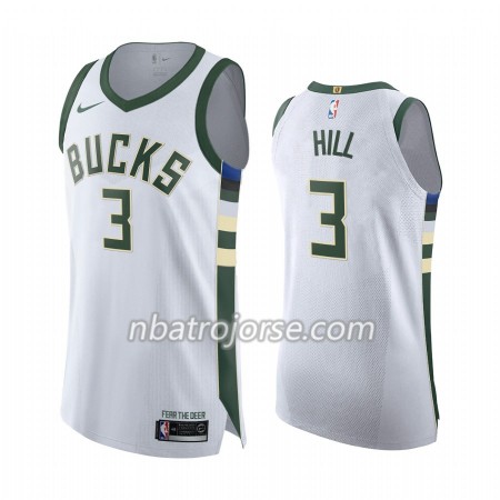 Män Milwaukee Bucks Tröja George Hill 3 2019-20 Nike Association Edition Swingman